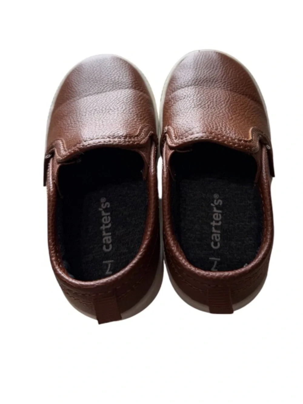 carter's Brown faux leather Slip-On Kids Shoe